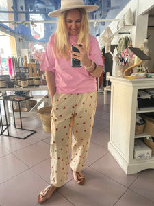 Pantalon magique cerise