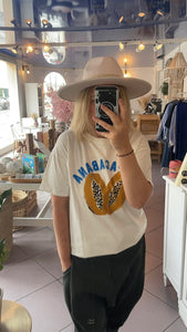 T-shirt blanc papaye