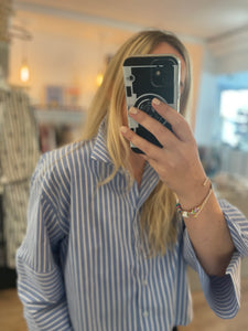 Chemise courte à rayures