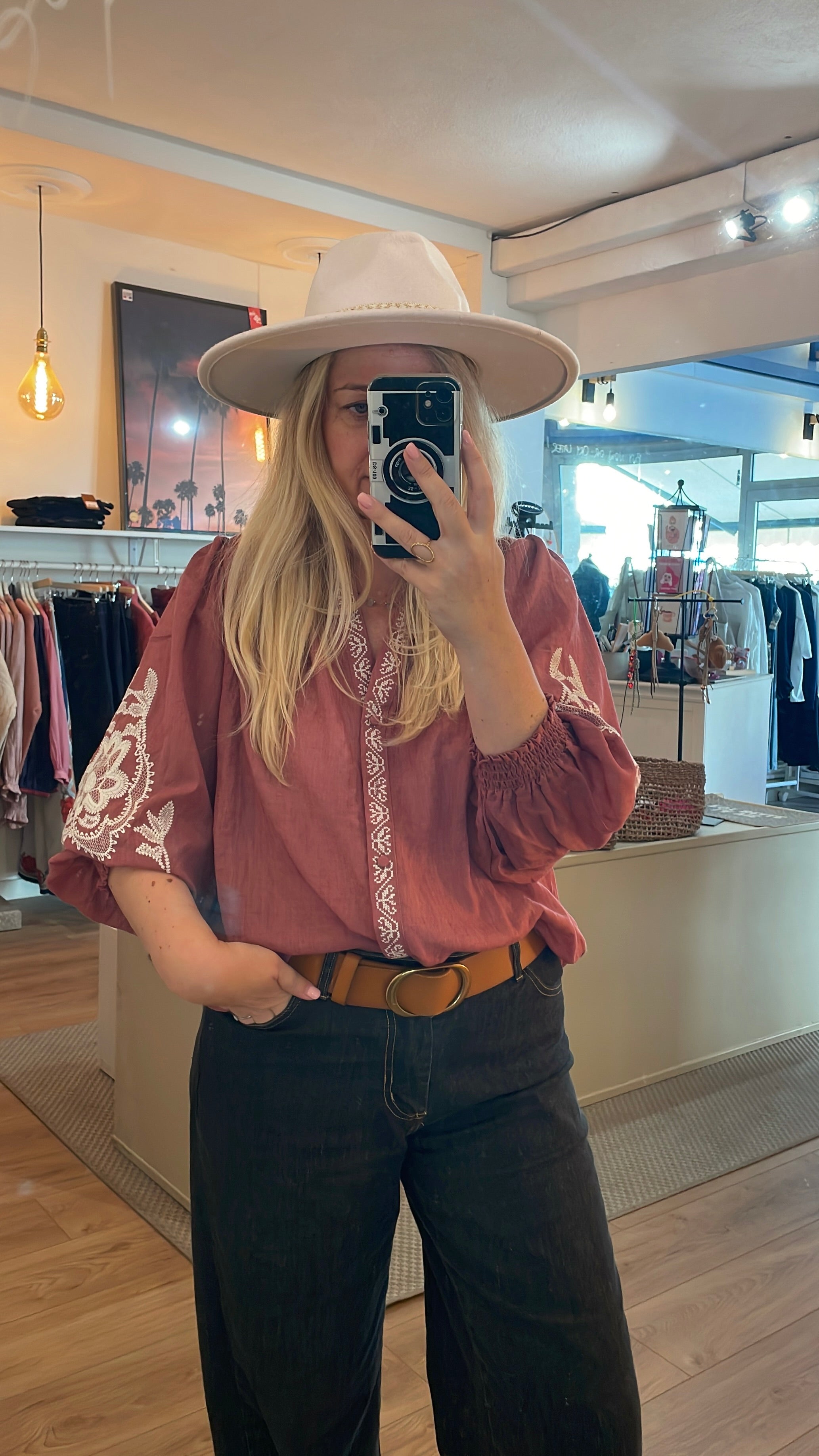 Blouse vieux rose Suzanne