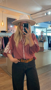 Blouse vieux rose Suzanne