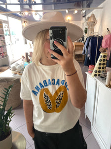 T-shirt blanc papaye