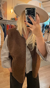 Veste sans manche marron