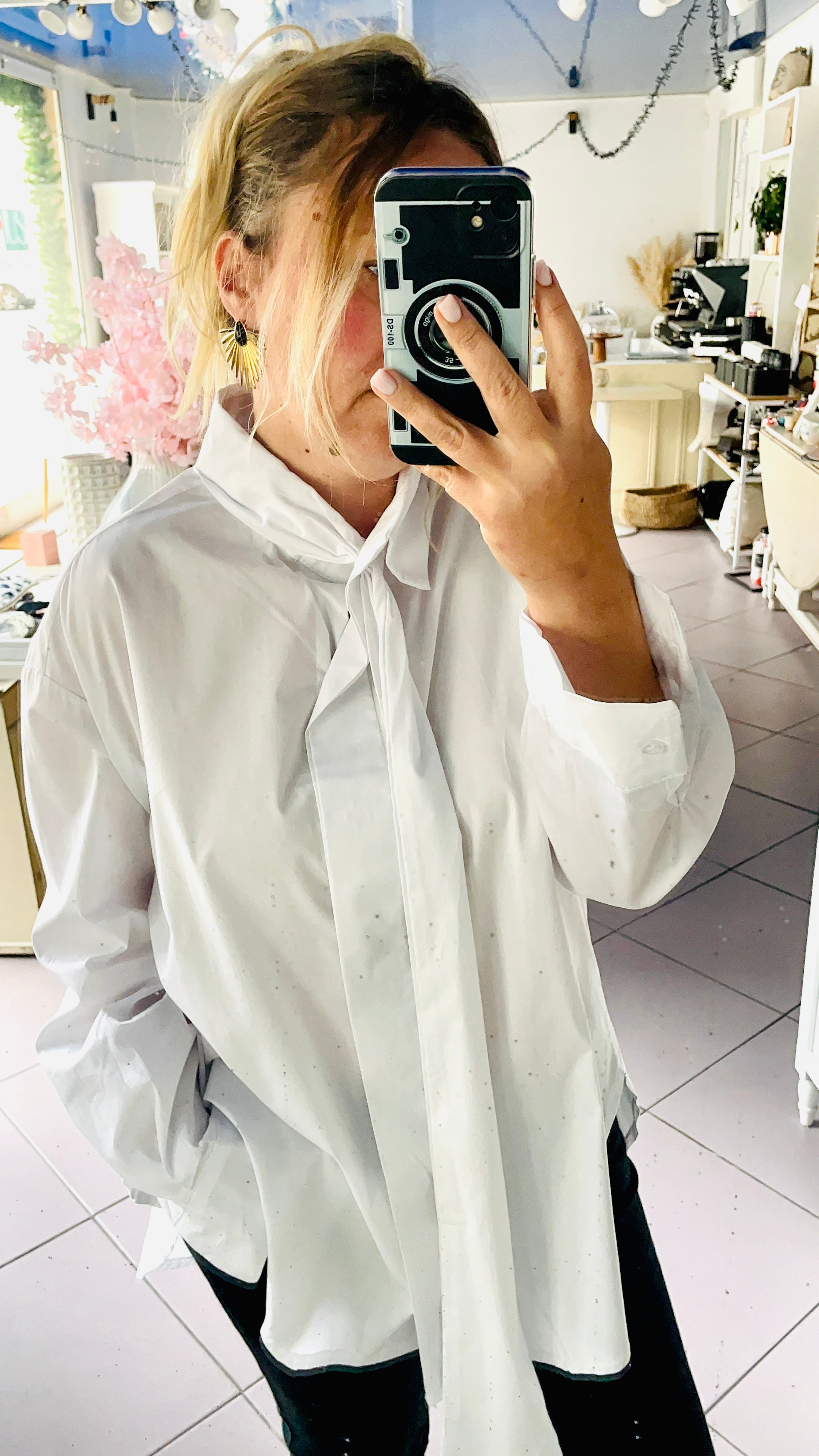 Chemise blanche lien cravate Achille