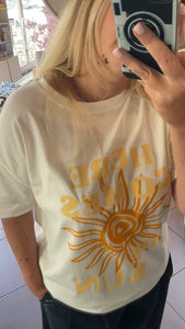 T-shirt soleil Here comes the sun