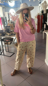 Pantalon magique cerise