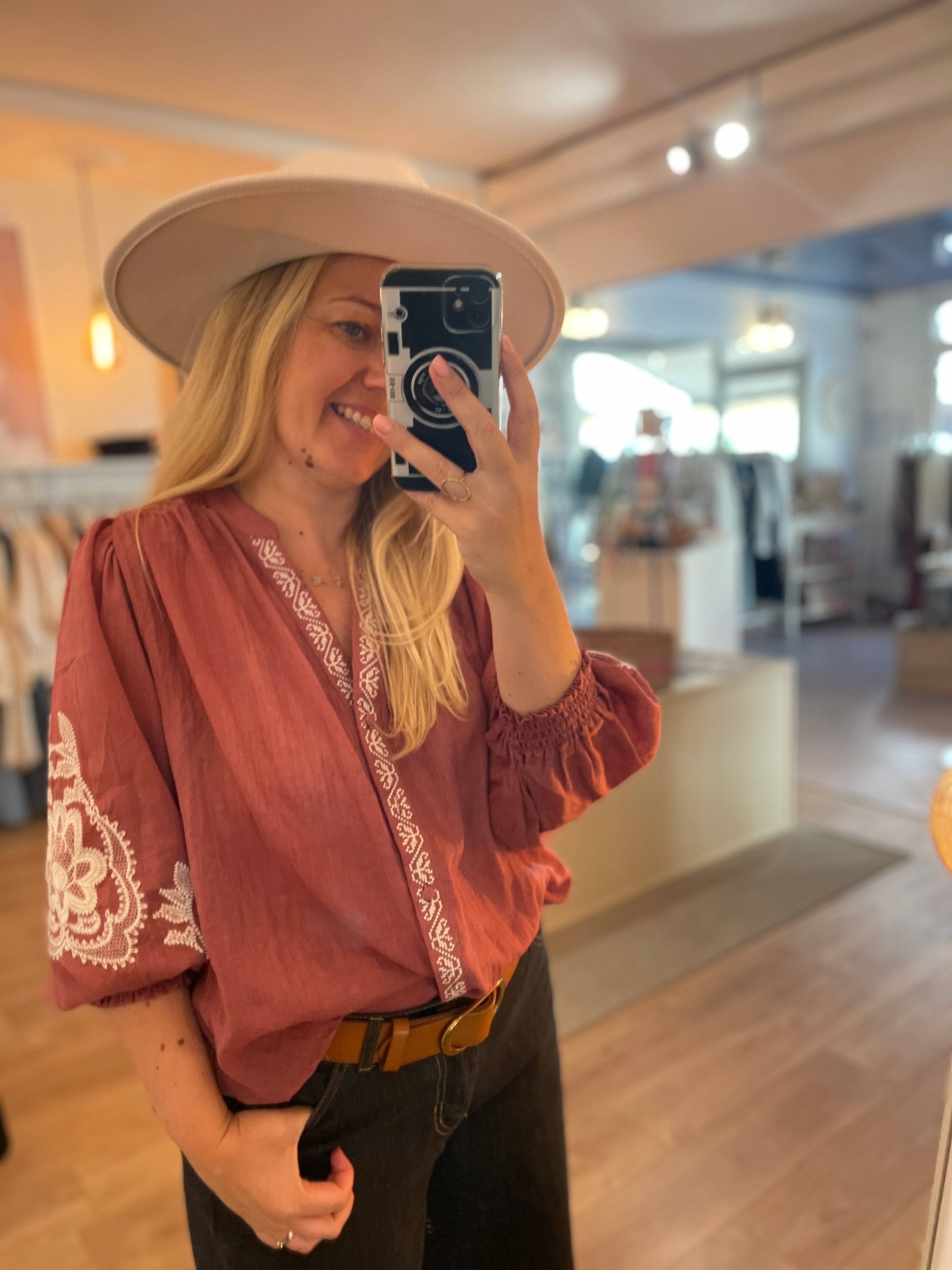 Blouse vieux rose Suzanne