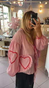 Blouse rose vichy Maguy