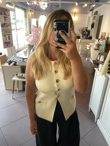 Gilet chic beige Paula