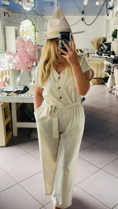 Combinaison pantalon beige Lola