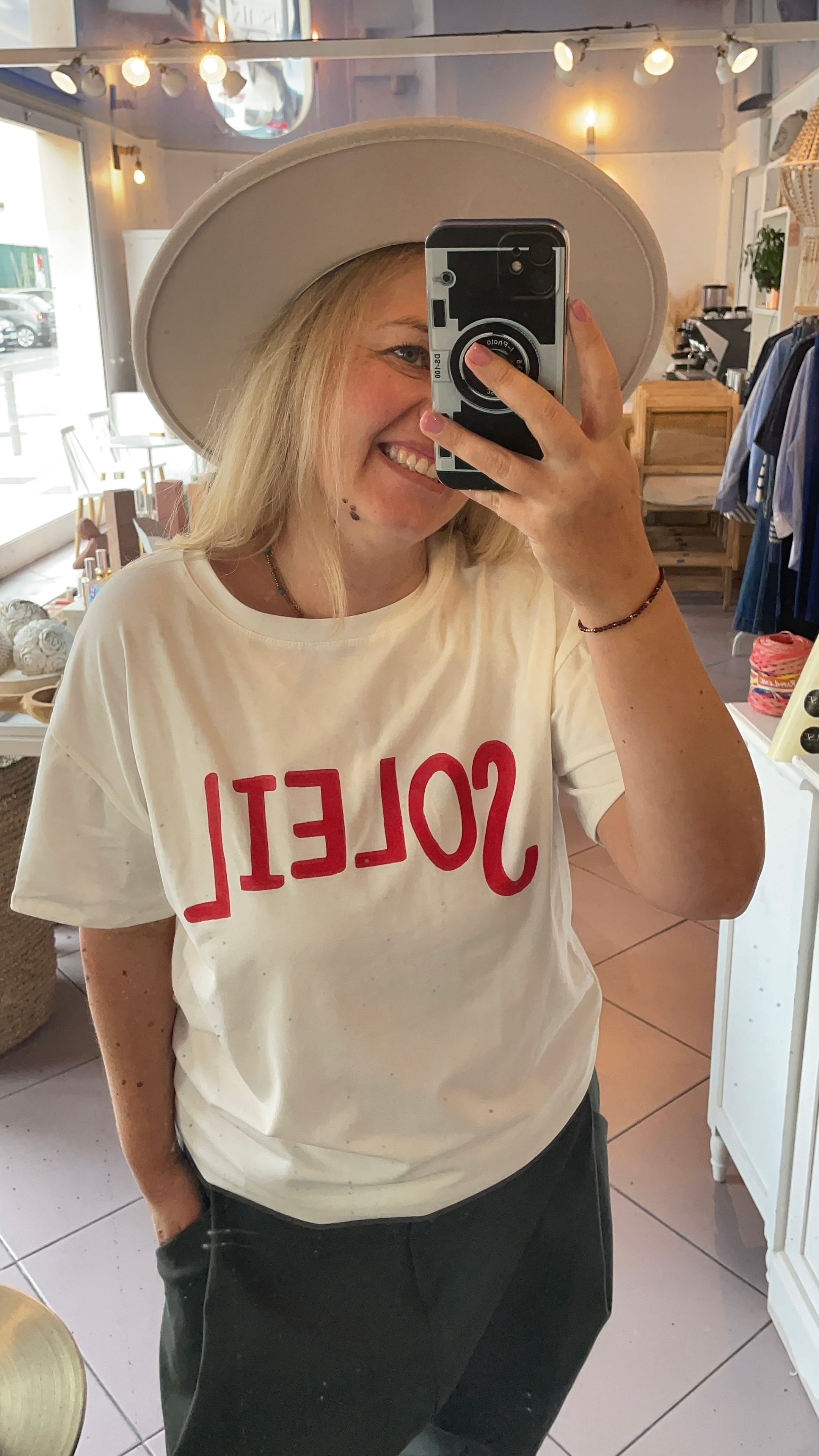 T-shirt blanc soleil