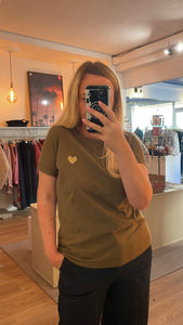 T-shirt kaki cœur Bryan