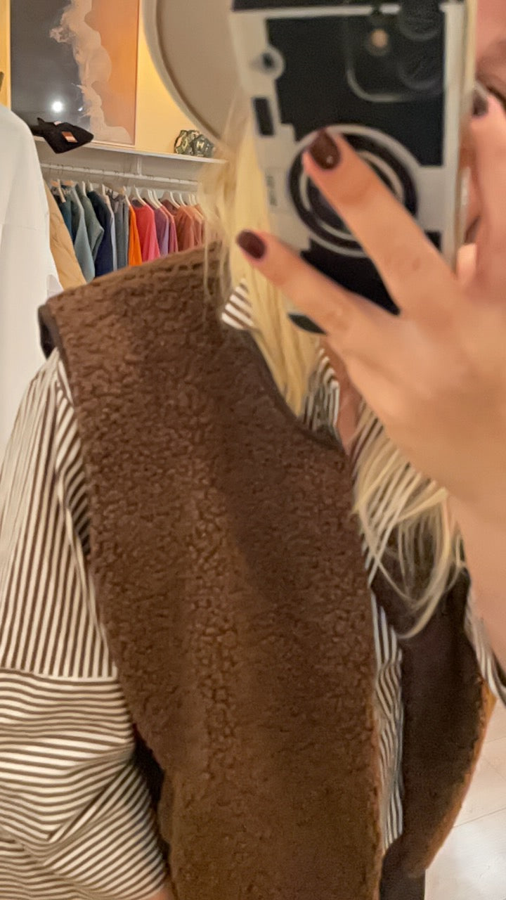 Veste sans manche marron