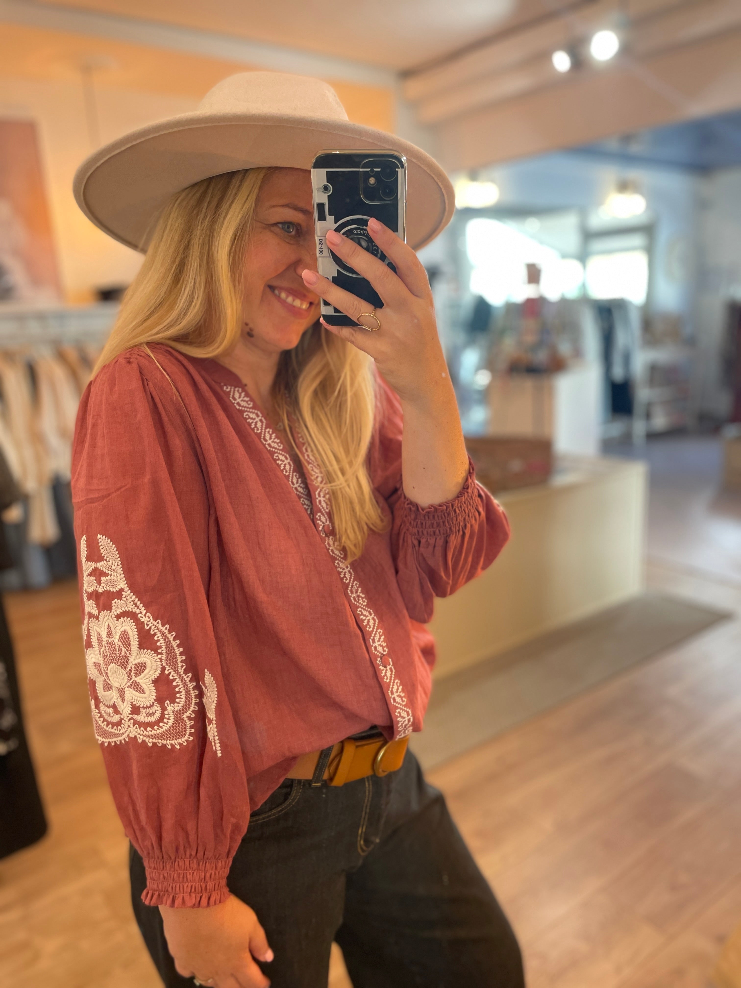 Blouse vieux rose Suzanne