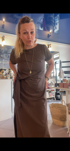Robe longue noeud chocolat
